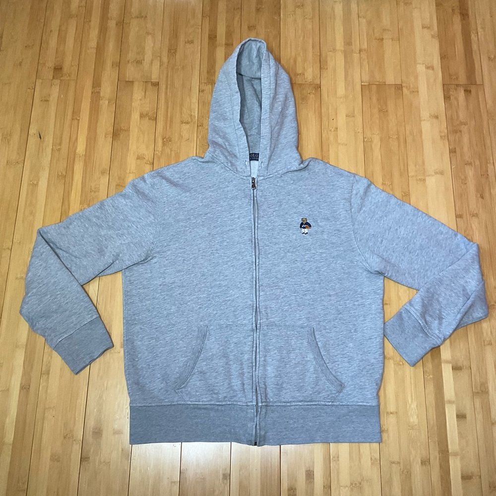 Ralph Lauren polo  zip up hoodie embroidered Polo bear